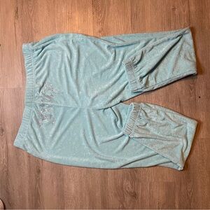 Light Blue juicy couture Lounge Pants with Rhinestone Detail